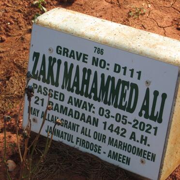 ALI Zaki Mahammed -2021