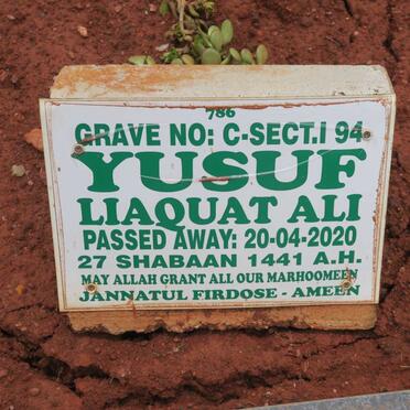 ALI Yusuf Liaquat -2020