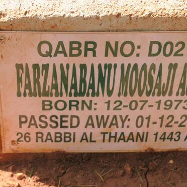 ASWAT Farzanabanu Moosaji 1973-2021