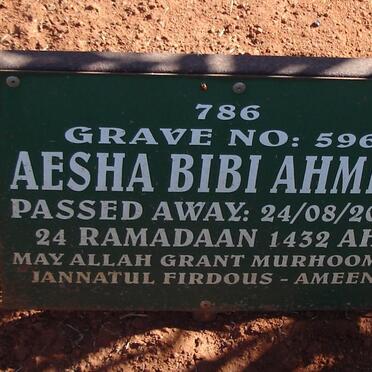 AHMED Aesha Bibi -2011