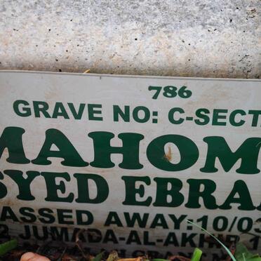 EBRAHIM Mahomed Syed -2018