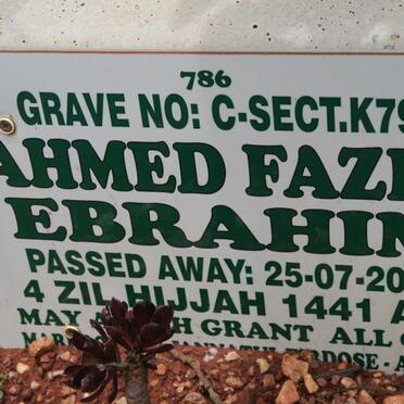 EBRAHIM Ahmed Fazel -2020