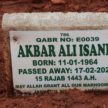 ISANE Akbar Ali 1964-2022