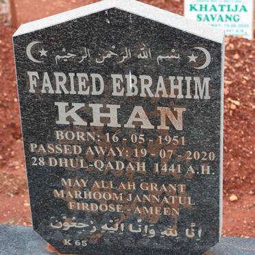 KHAN Faried Ebrahim 1951-2020