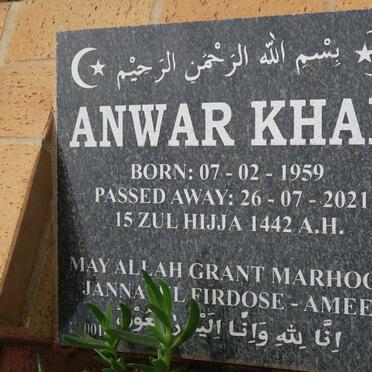 KHAN Anwar 1959-2021