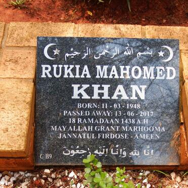KHAN Rukia Mahomed -2017