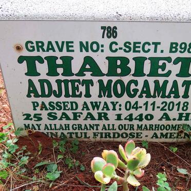 MOGAMAT Thabiet Adjiet -2018