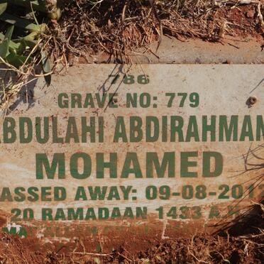 MOHAMED Abdulahi Abdirahman -2012