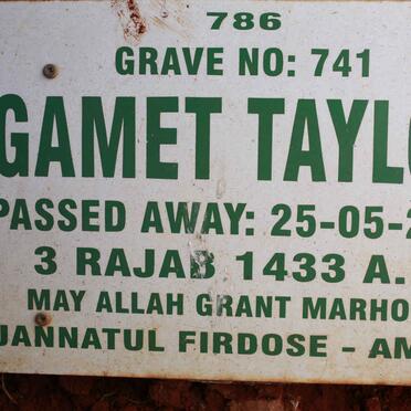 TAYLOR Gamet -2012