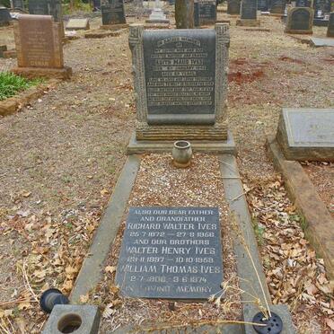 IVES Richard Walter 1872-1956 &amp; Edith Maud -1945 :: IVES Walter Henry 1897-1959 :: IVES William Thomas 1908-1974