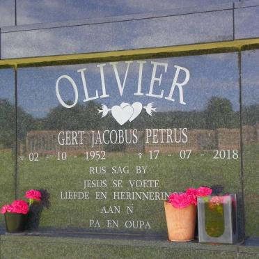 OLIVIER Gert Jacobus Petrus 1952-2018