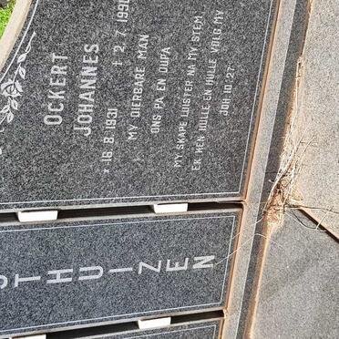 OOSTHUIZEN Ockert Johannes 1931-1990