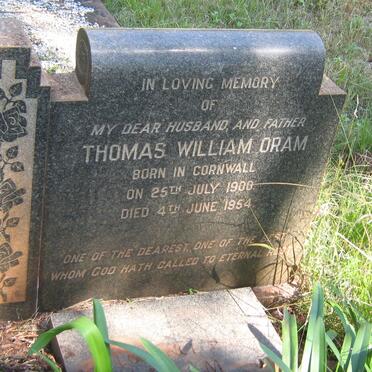 ORAM Thomas William 1900-1954 &amp; Florence May 1900-1984