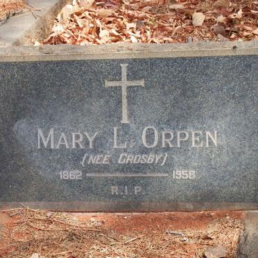 ORPEN Mary L. nee CROSBY 1862-1958