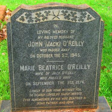 O'REILLY John -1945 &amp; Marie Beatrice -1974