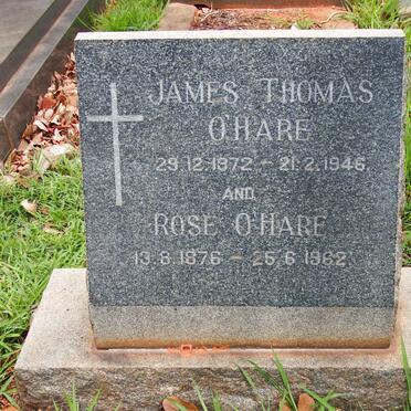 O'HARE James Thomas 1872-1946 &amp; Rose 1876-1962