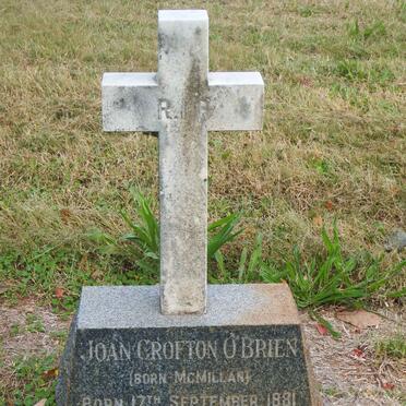 O'BRIEN Joan Crofton nee McMILLAN 1881-1963