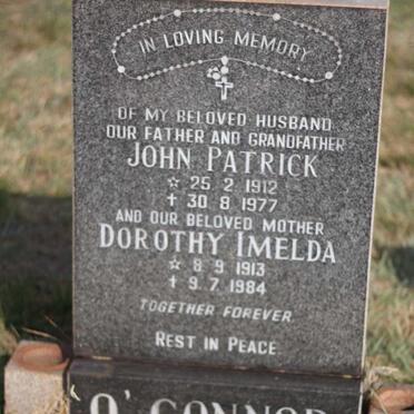 O'CONNOR John Patrick 1912-1977 &amp; Dorothy Imelda 1913-1984
