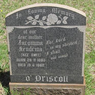 O'DRISCOLL Jacomina Hendrina nee SMIT 1883-1962