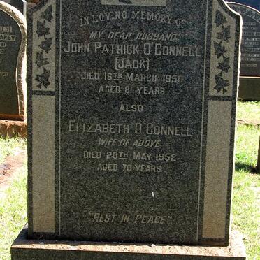 O'CONNELL John Patrick -1950 &amp; Elizabeth -1952