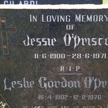 O'DRISCOLL Leslie Gordon 1902-1976 &amp; Jessie 1900-1971