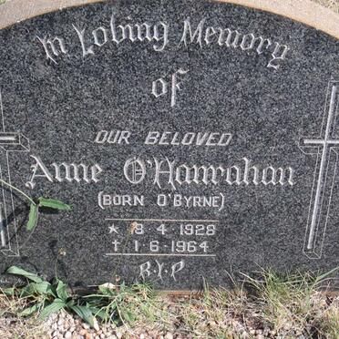 O'HANRAHAN Anne nee O’BYRNE 1928-1964