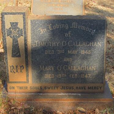 O'CALLAGHAN Timothy -1946 &amp; Mary -1947