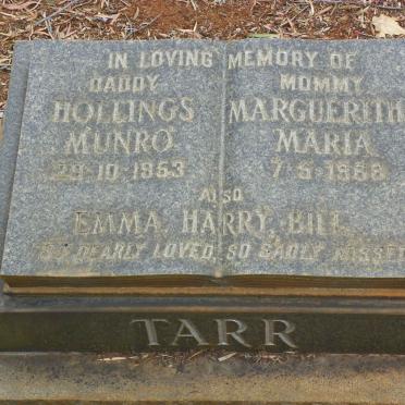 TARR Hollings Munro -1953 &amp; Margueritha Maria -1968