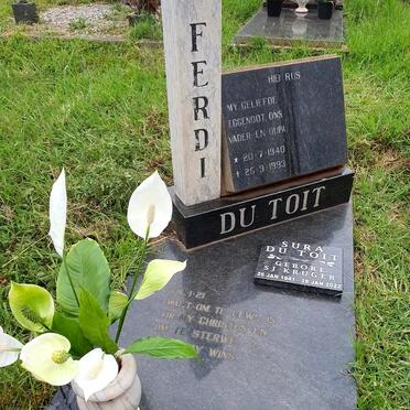 TOIT Ferdinand Adriaan, du 1940-1993 & Sussara Johanna KRUGER 1941-2022