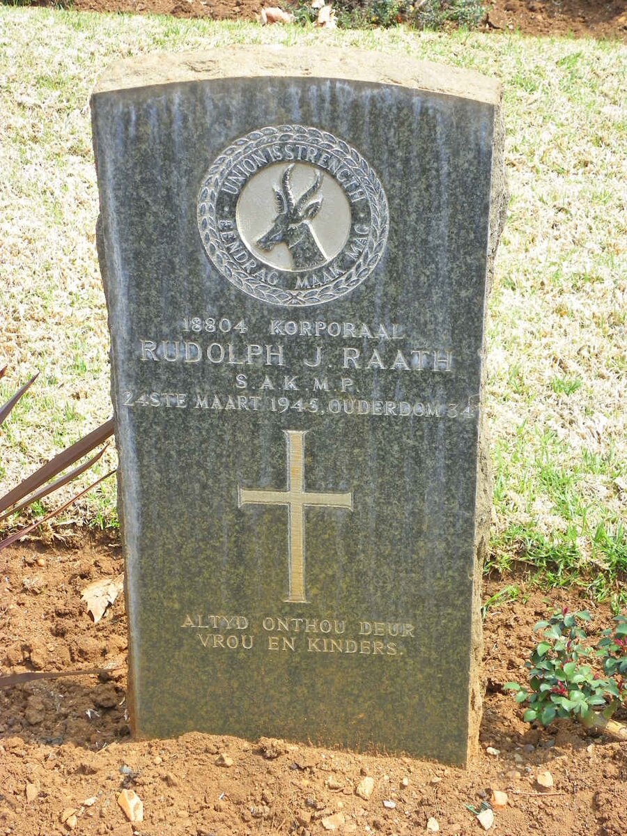 RAATH Rudolph J. -1945