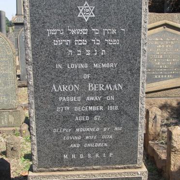 BERMAN Aaron -1918