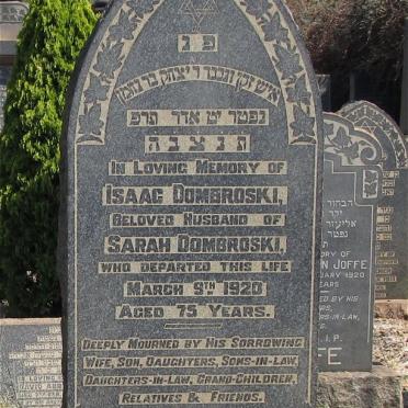 DOMBROSKI Isaac -1920