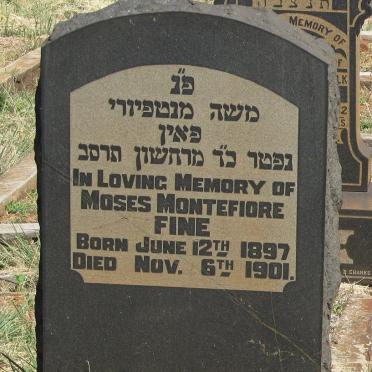 FINE Moses Montefiore 1897-1901