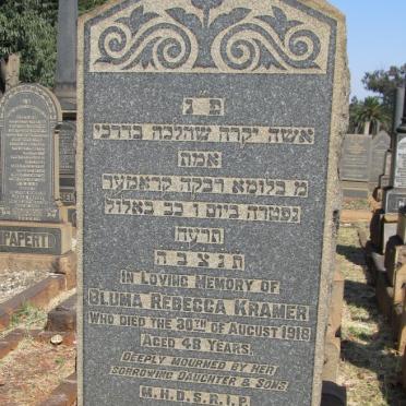 KRAMER Bluma Rebecca -1918