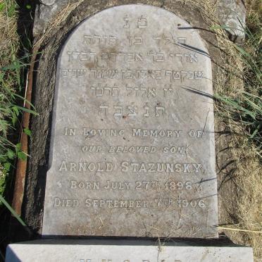 STAZUNSKY Arnold 1898-1906