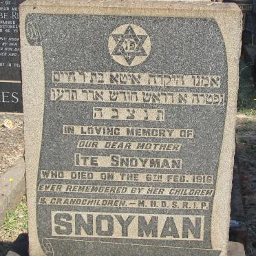 SNOYMAN Ite -1916