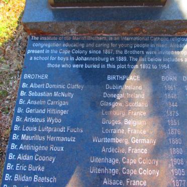 Marist Brothers Memorial Part 1