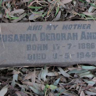 ANDERSON Susanna Deborah 1886-1949