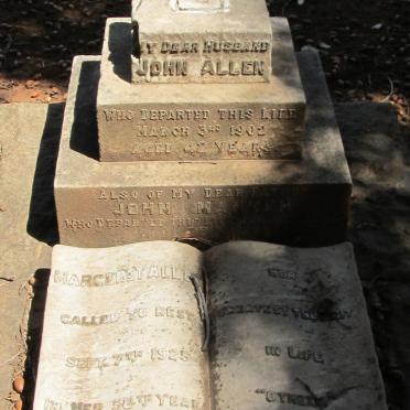 ALLEN John -1902 &amp; Margaret MANKEN -1925 :: MANKEN John