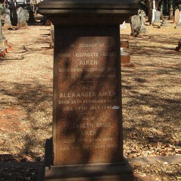AIKEN Alexander 1861-1941 &amp; Maude Elizabeth Bruce 1865-1954 :: AIKEN Maud Elizabeth Bruce 1903-1904