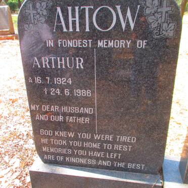 AHTOW Arthur 1924-1986