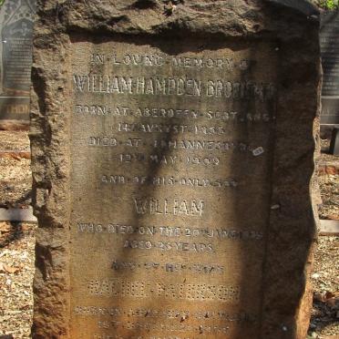 BRODIE William Hampden 1855-1909  &amp; Rachel Paterson -1941 :: BRODIE William -1939