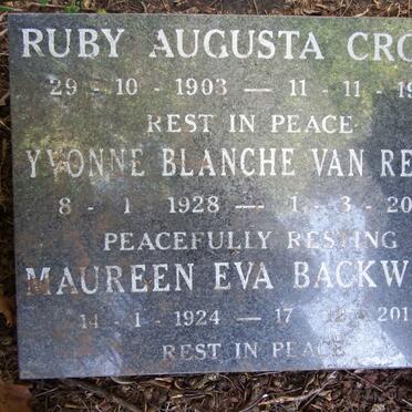 CROFT :: BACKWELL :: VAN RENEN