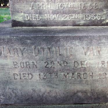 BEEK Mary Ottilie, van 1889-1966