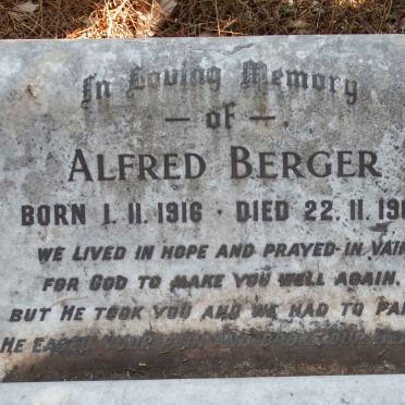 BERGER Alfred 1916-1965