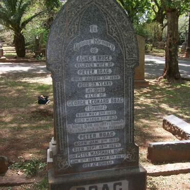 BOAG Peter 1855-1927 & Agnes BRUCE -1899 :: BOAG George Leonard 1893-1913 :: BOAG Peter Marshall 1889-1967