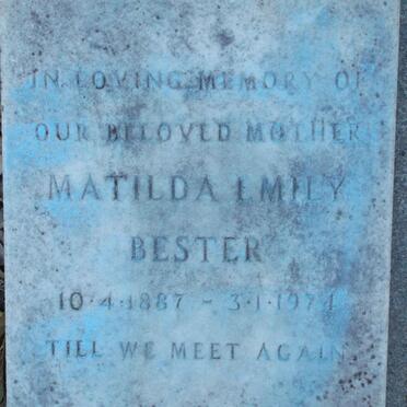 CLAPTON W.T. 1874-1891 :: BESTER Jacobus Louis Brand 1884-1968 & Matilda Emily 1887-1974 :: BESTER William Thomas 1914-1935 :: BESTER Margaret Elizabeth 1920-1967_4