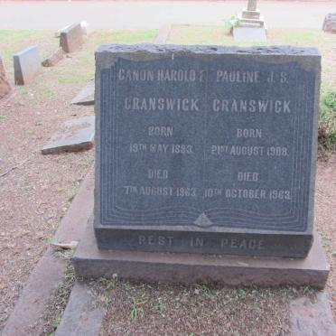 CRANSWICK Harold F. 1893-1963 &amp; Pauline J.S. 1908-1963