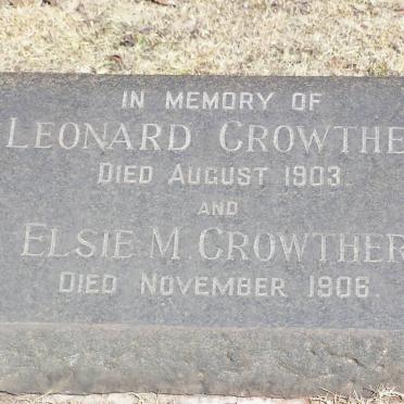 CROWTHER Leonard -1903 &amp; Elsie M. -1906