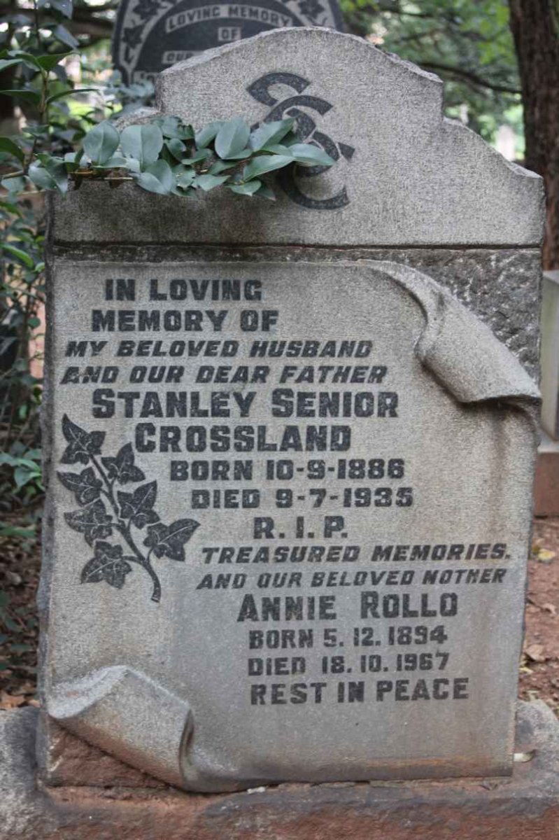 CROSSLAND Stanley Senior 1886-1935 & Annie ROLLO 1894-1967